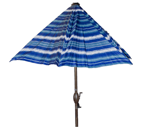 7 1/2 Blue Stripped Umbrella For High-Top Table 