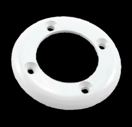 3.5" White Inlet Faceplate Cover with Screw Holes Faceplate, Inlet